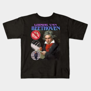 BEETHOVEN RAP TEE Ludwig Van Beethoven Cool Vintage Retro 90's Graphic Band T-Shirt Kids T-Shirt